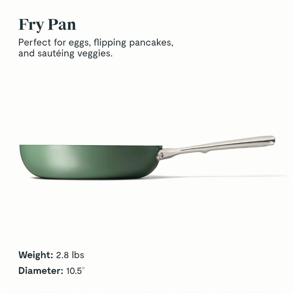 Caraway Home 10.5” Ceramic Fry Pan | Sage
